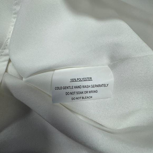 Selfie Leslie Ruffle Hem‎ Babydoll Dress White - Size S - NEW With Tags. - Picture 11 of 14